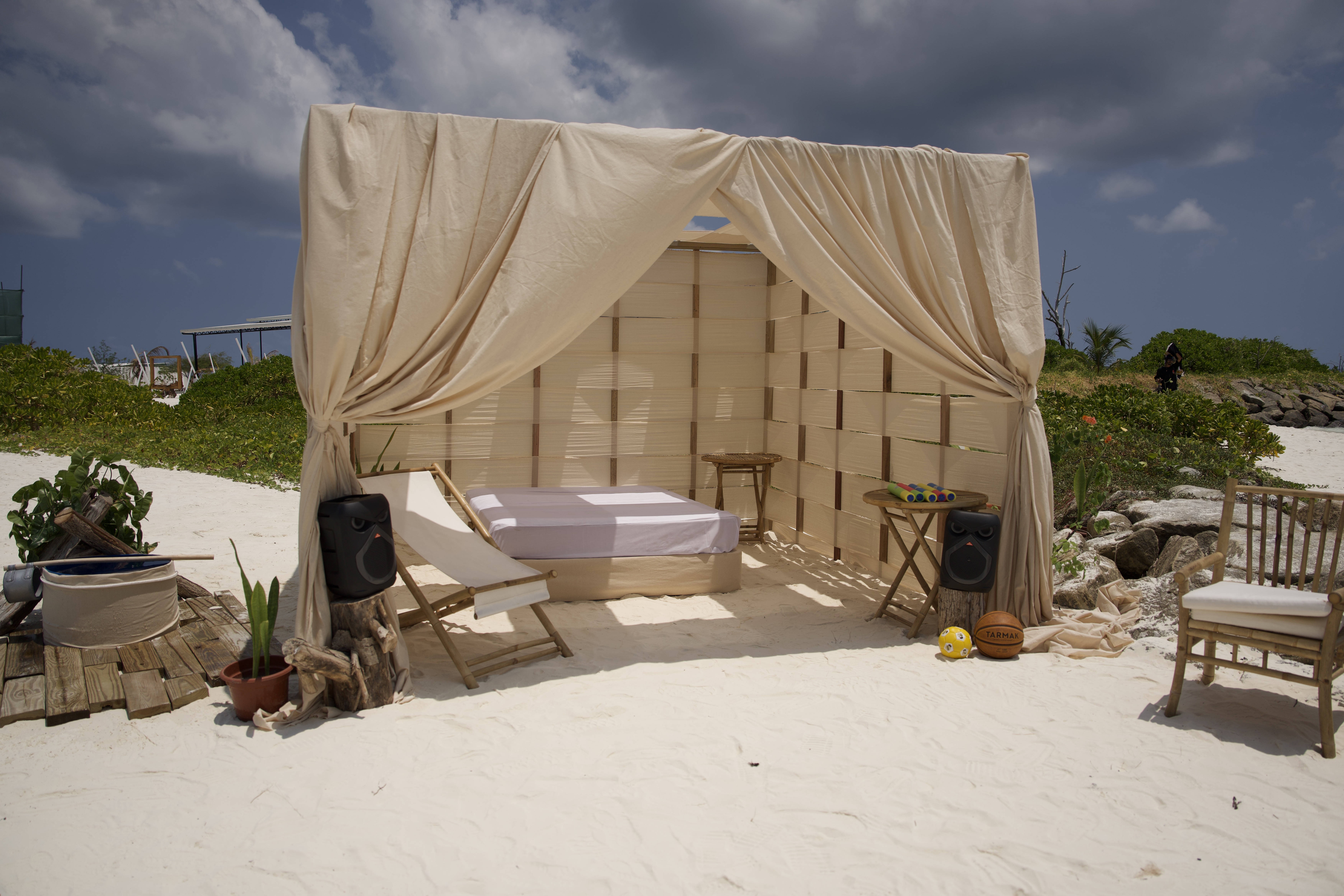 Private beach cabana